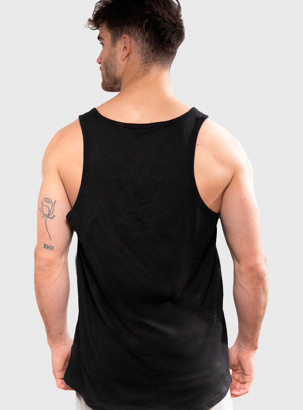 Polera Orgánica Sin Mangas Classic V2 Black (Hombre)