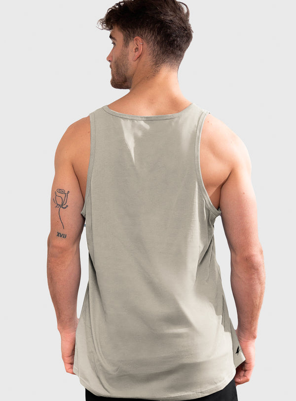 Polera Orgánica Sin Mangas Classic V2 Taupe (Hombre)