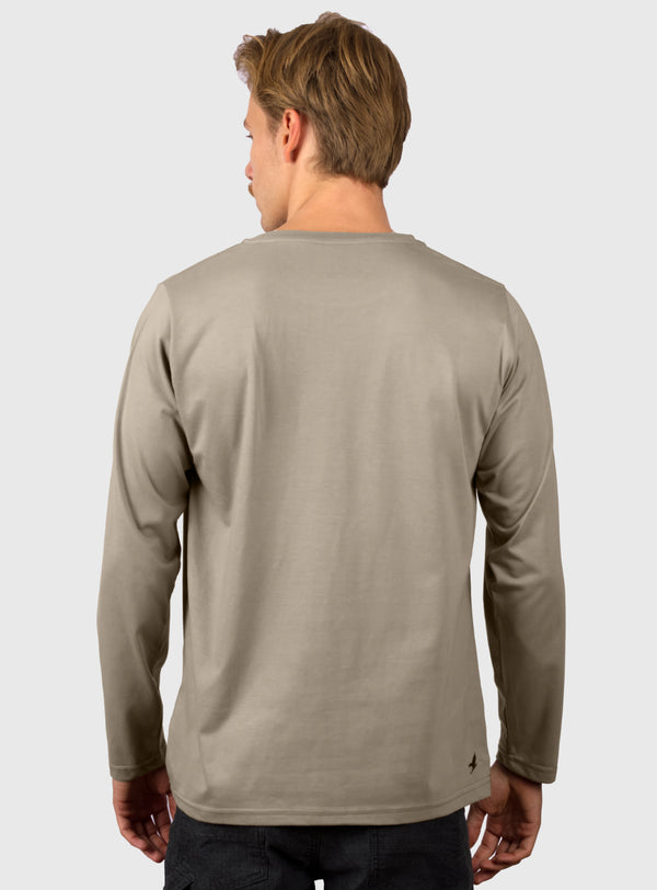 Polera Manga Larga Classic Taupe (Hombre)