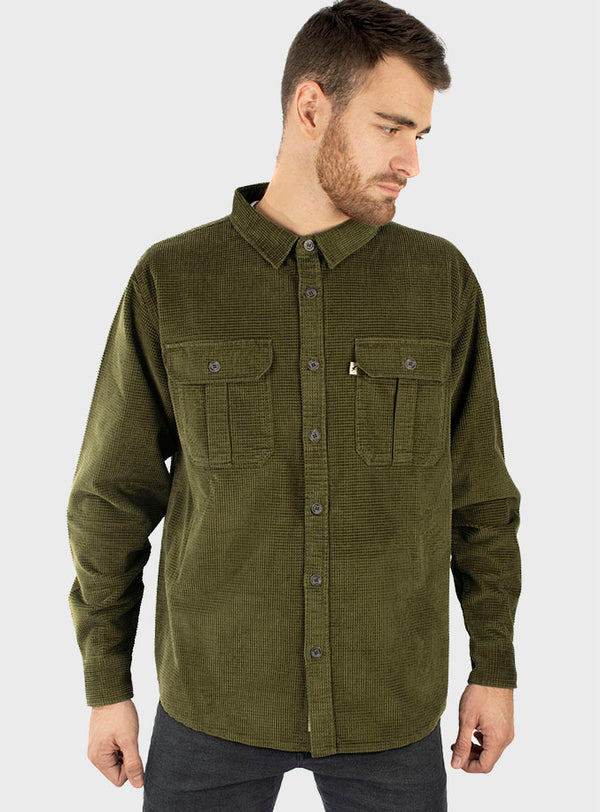 Camisa Corduroy Forestman Moss Green (Hombre)
