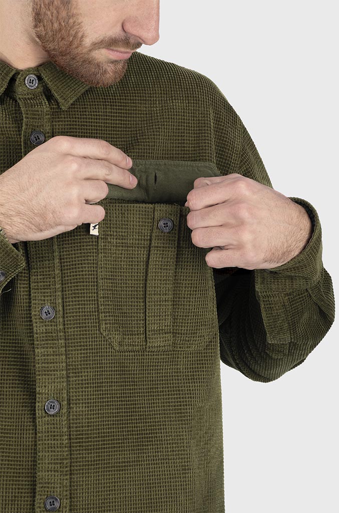 Camisa Corduroy Forestman Moss Green (Hombre)
