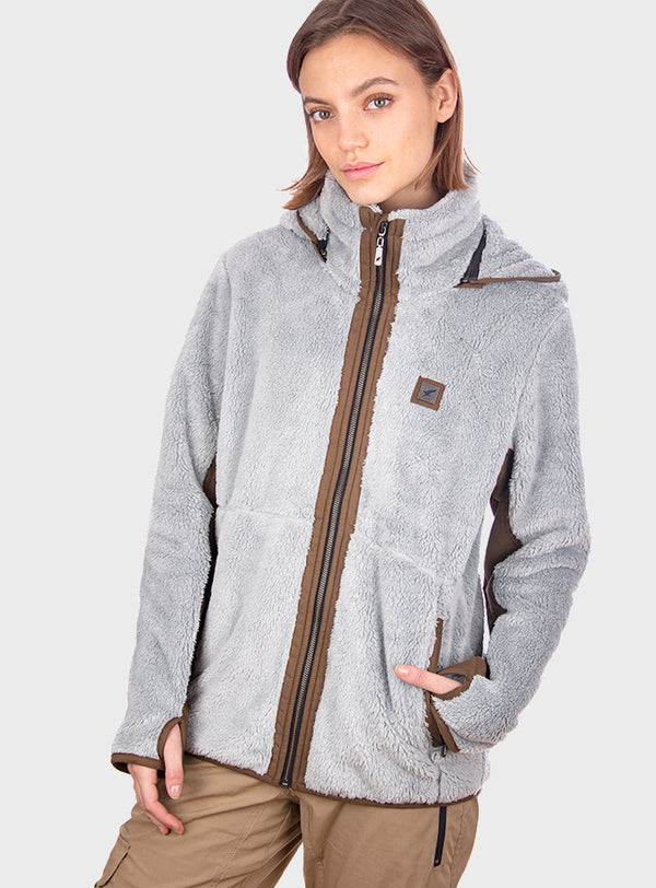 Chaqueta Shaggy Lander Silver Gray (Mujer)