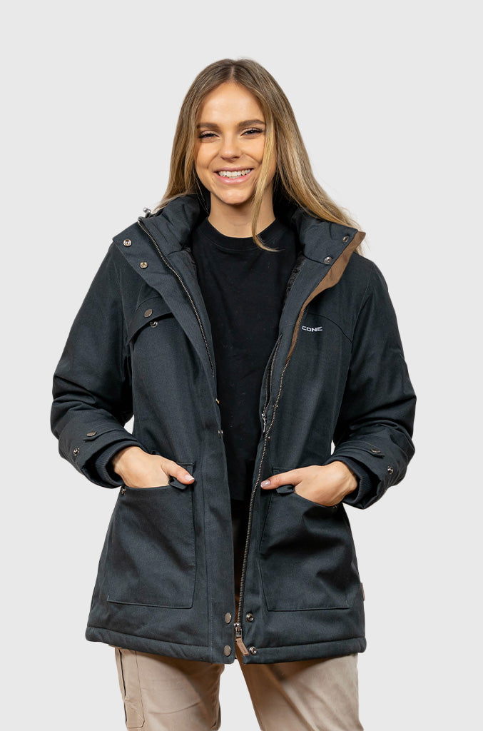 Chaqueta Impermeable 3M Expedition Black (Mujer) – Falcone Wear