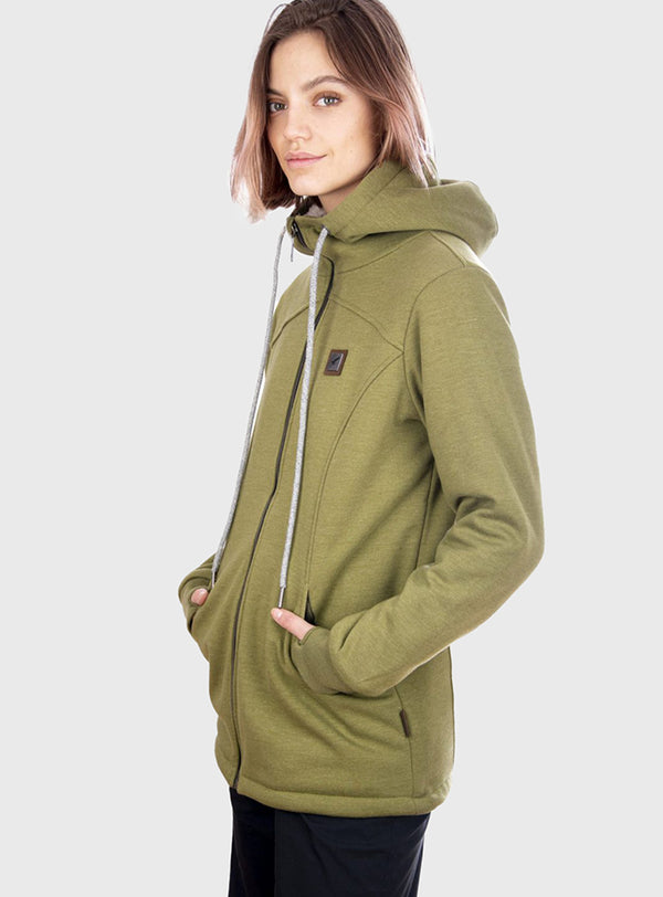 Polerón con Sherpa Ride Season Green (Mujer)