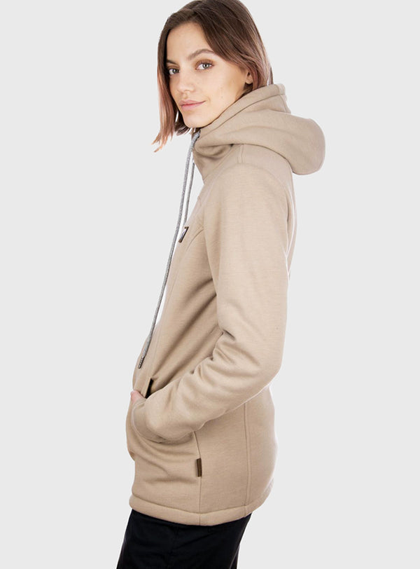 Polerón con Sherpa Ride Season Beige (Mujer)