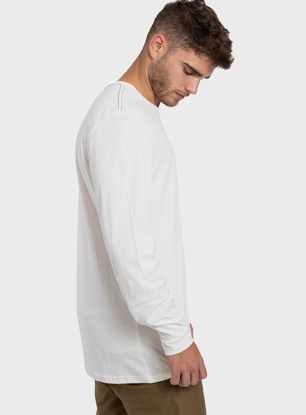 Polera Manga Larga con Bolsillo White (Hombre)