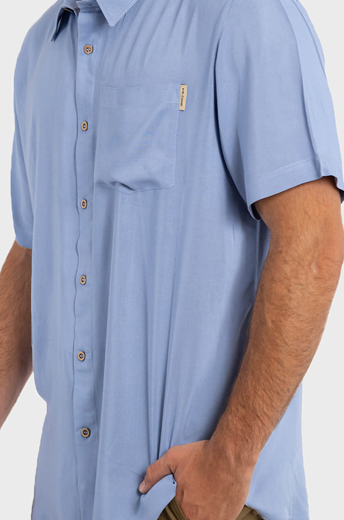 Camisa Guayabera Clásica Light Blue (Hombre)