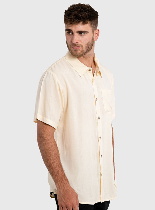 Camisa Guayabera Clásica Light Yellow (Hombre)