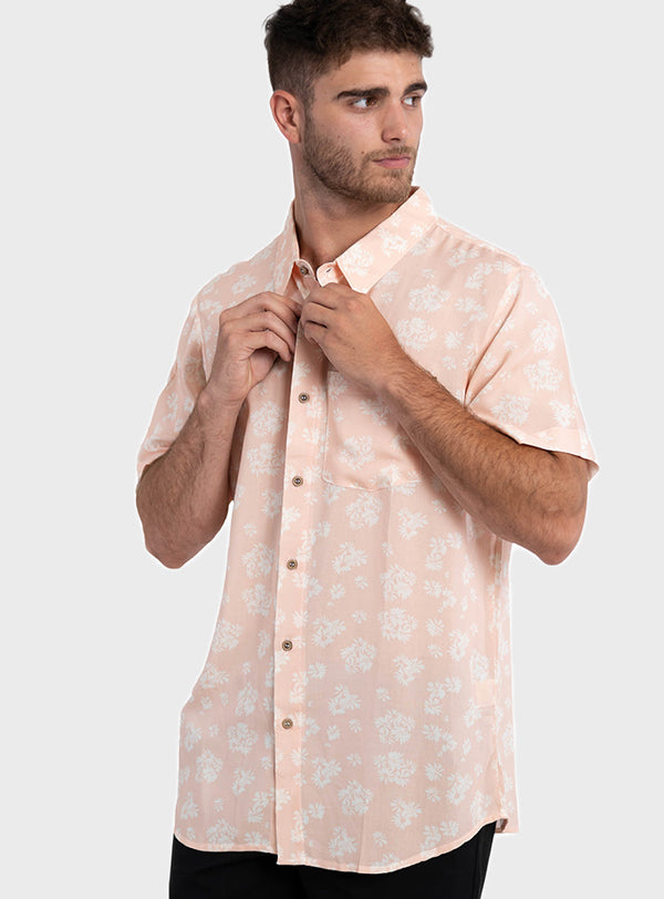 Camisa Guayabera Clásica Print Flowers (Hombre)
