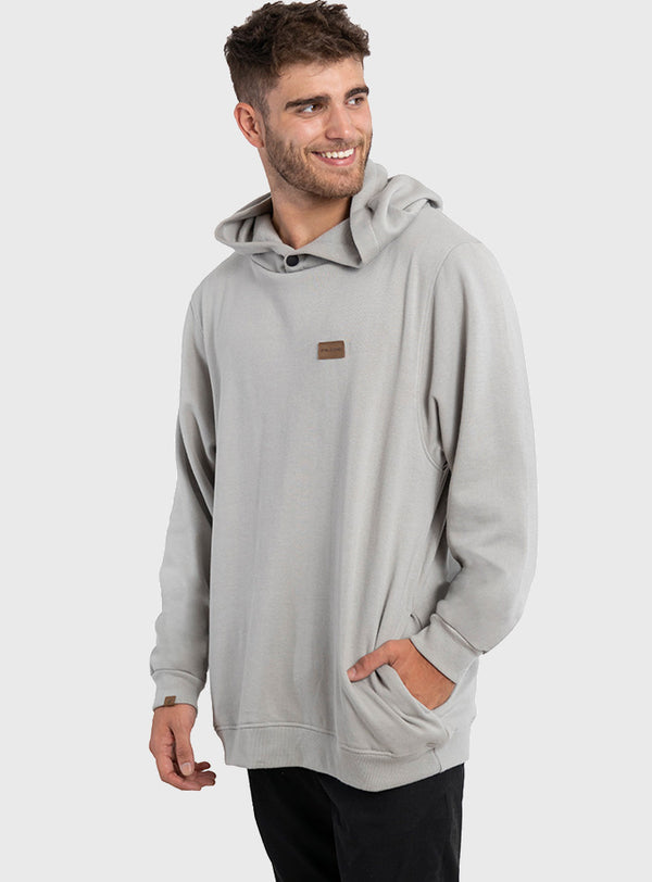 Polerón Washed Snap Light Gray (Hombre)