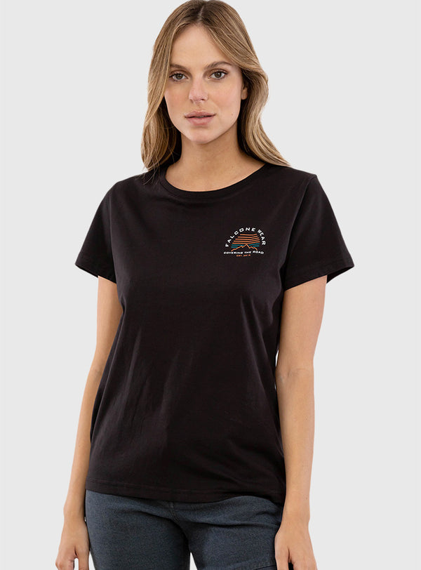 Polera Orgánica Horizon View Black (Mujer)