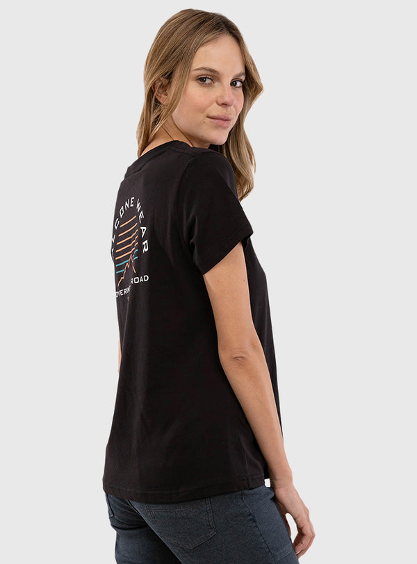 Polera Orgánica Horizon View Black (Mujer)