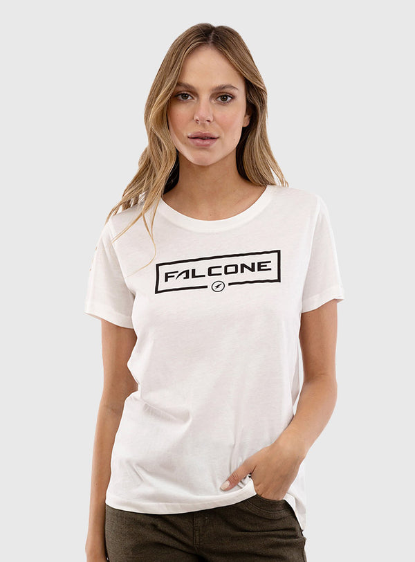 Polera Orgánica Rectangular Logo Off White (Mujer)