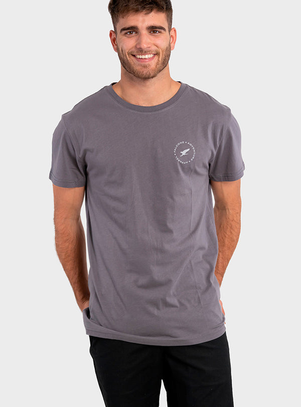 Polera Orgánica Adventure Apparel Graphite Gray (Hombre)