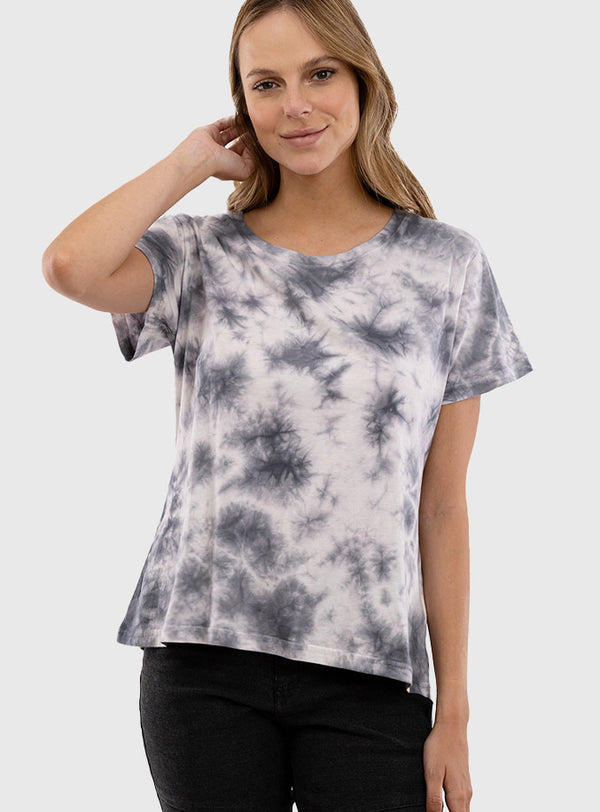 Polera Orgánica Tie-Dye White (Mujer)