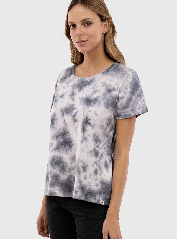 Polera Orgánica Tie-Dye White (Mujer)