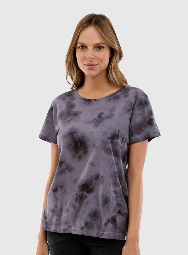 Polera Orgánica Tie-Dye Gray (Mujer)