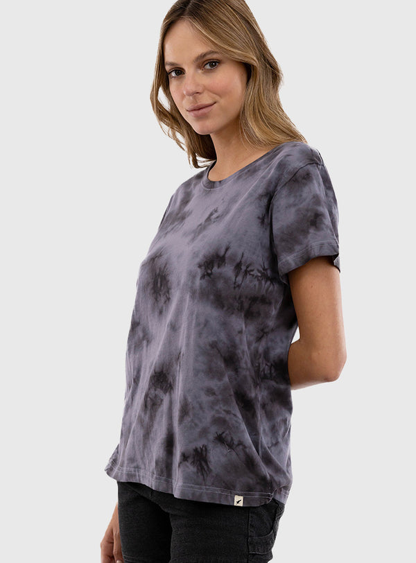 Polera Orgánica Tie-Dye Gray (Mujer)