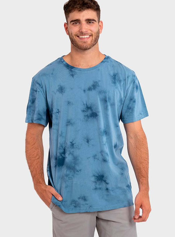 Polera Orgánica Tie-Dye Blue (Hombre)