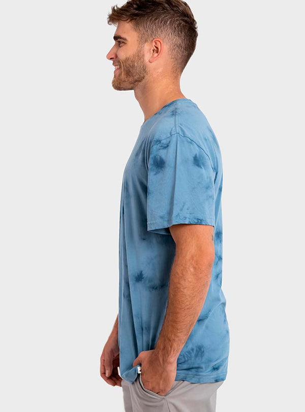 Polera Orgánica Tie-Dye Blue (Hombre)