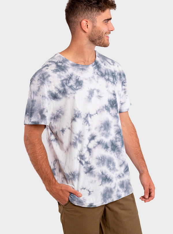 Polera Orgánica Tie-Dye White (Hombre)