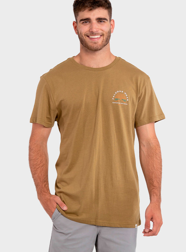 Polera Orgánica Horizon View Moss Green (Hombre)