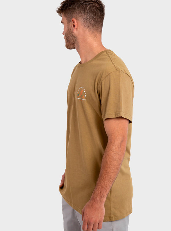 Polera Orgánica Horizon View Moss Green (Hombre)