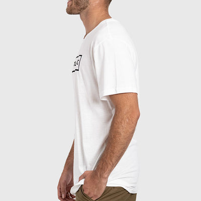 Polera Orgánica Rectangular Logo Off White (Hombre)