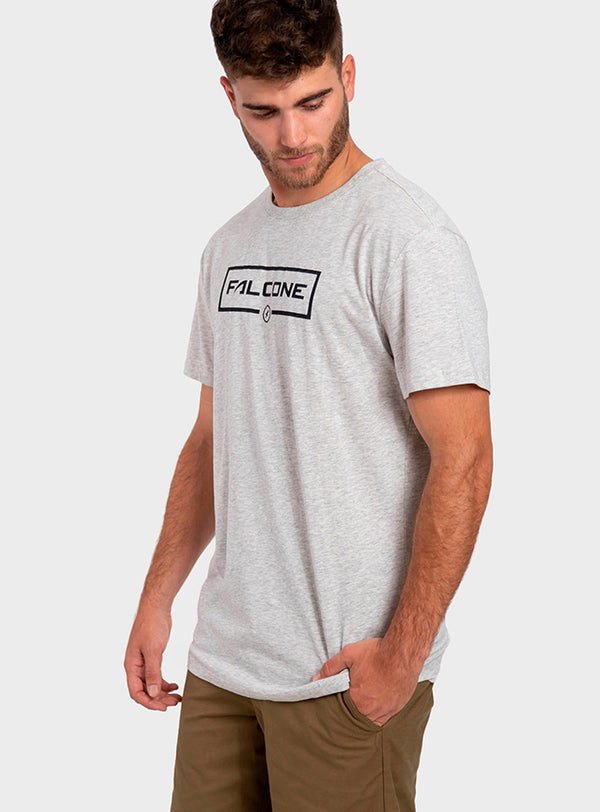 Polera Orgánica Rectangular Logo Gray Melange ( Hombre)