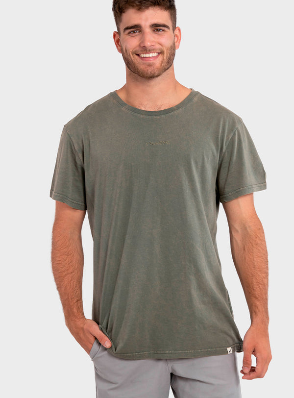 Polera Orgánica Acid-Wash Green (Hombre)