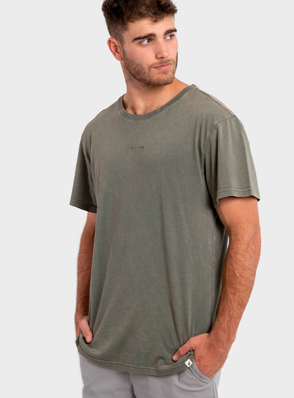 Polera Orgánica Acid-Wash Green (Hombre)