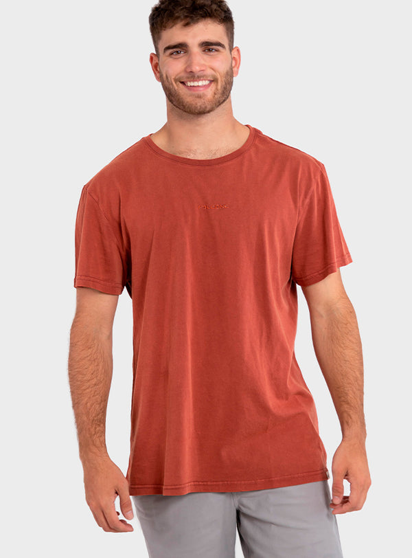 Polera Orgánica Acid-Wash Red (Hombre)