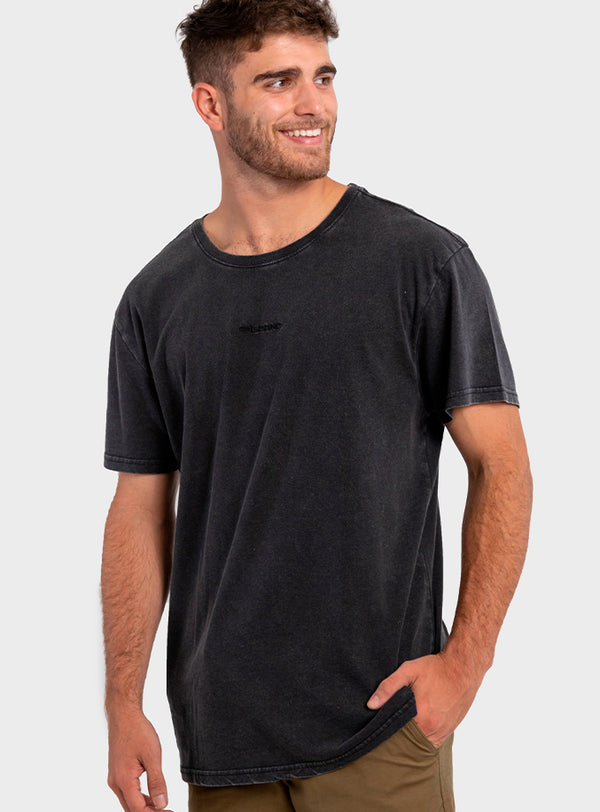 Polera Orgánica Acid-Wash Black (Hombre)