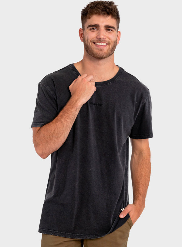 Polera Orgánica Acid-Wash Black (Hombre)
