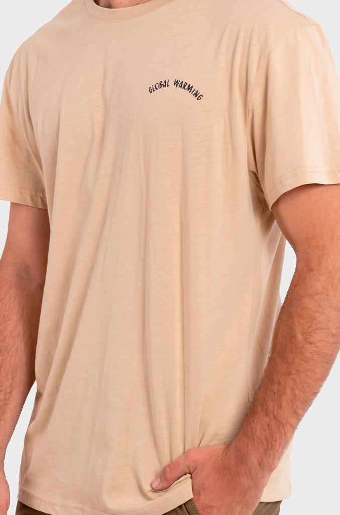 Polera Orgánica Global Warming Taupe (Hombre)
