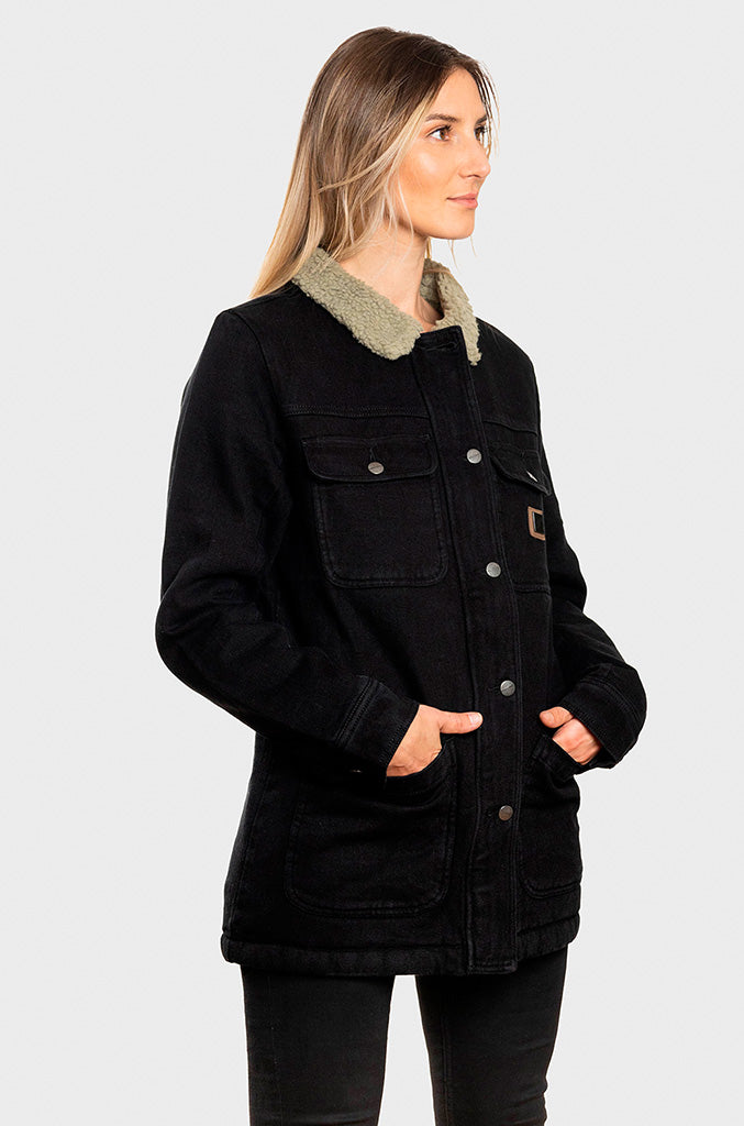 Casaca De Mezclilla Con Chiporro Mujer Chaqueta Mezclilla Chiporro