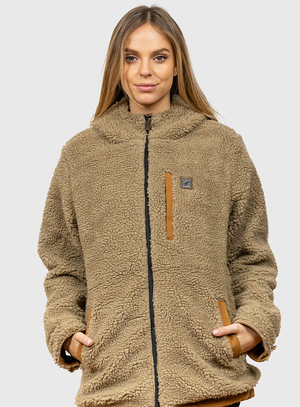 Chaqueta Canvas Reversible Woodstone Camel (Mujer)
