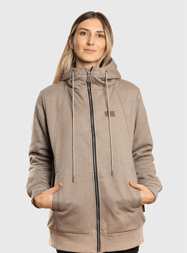 Polerón con Sherpa Ride Season V2 Taupe (Mujer)