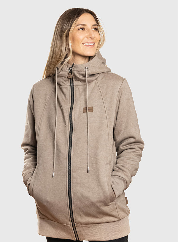 Polerón con Sherpa Ride Season V2 Taupe (Mujer)