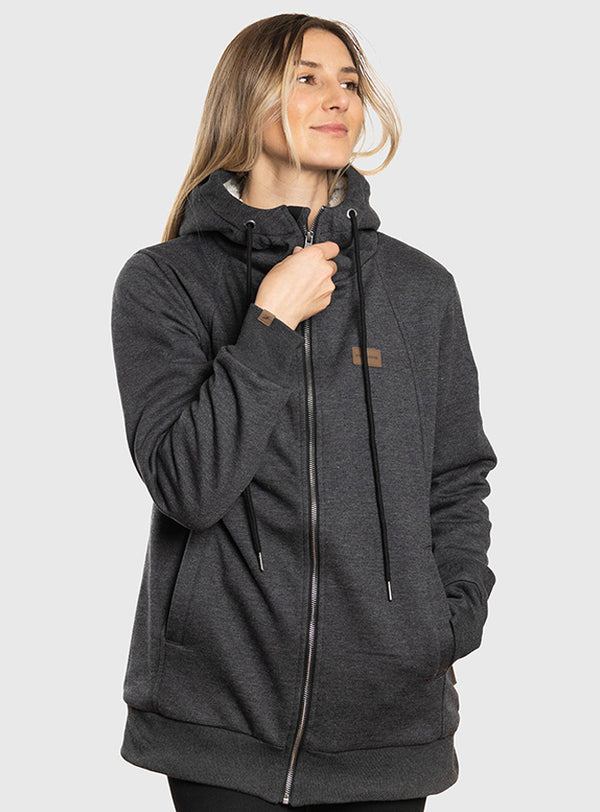 Polerón con Sherpa Ride Season V2 Dark Gray (Mujer)