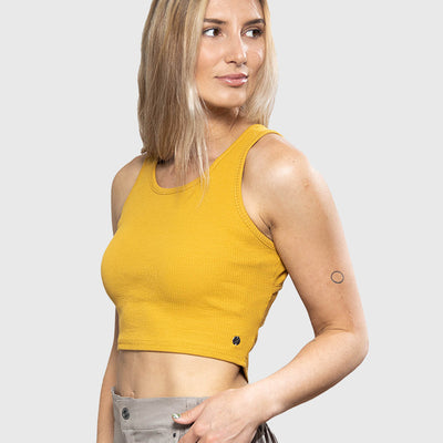 Crop Top All Day Mustard (Mujer)