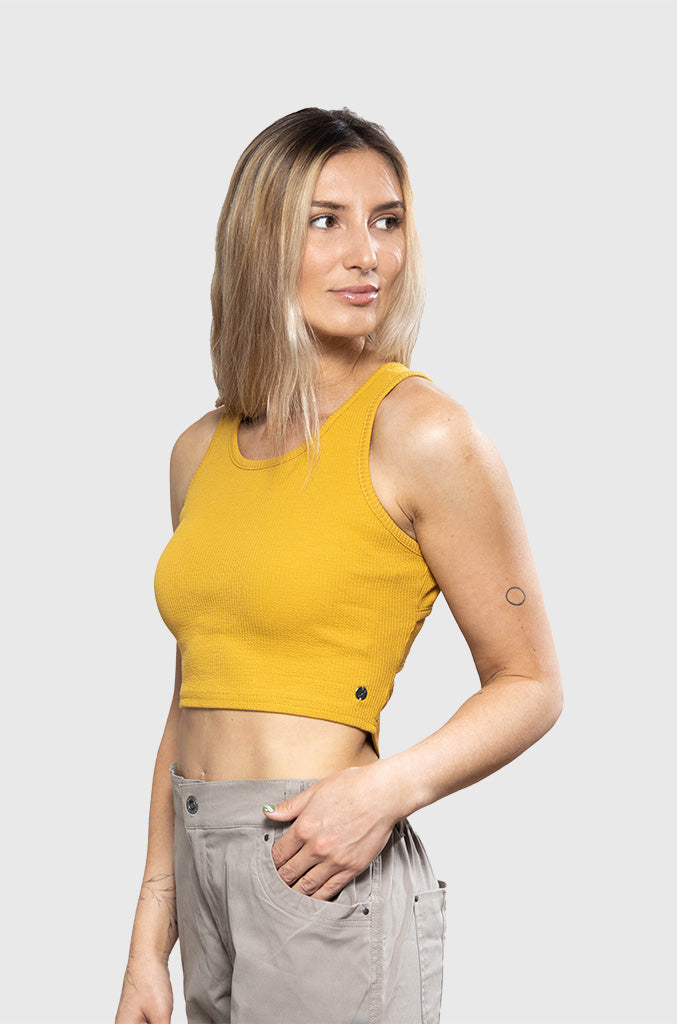 Crop Top All Day Mustard (Mujer)