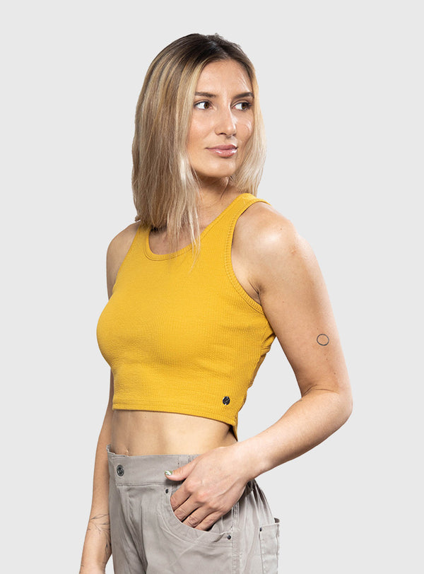 Crop Top All Day Mustard (Mujer)