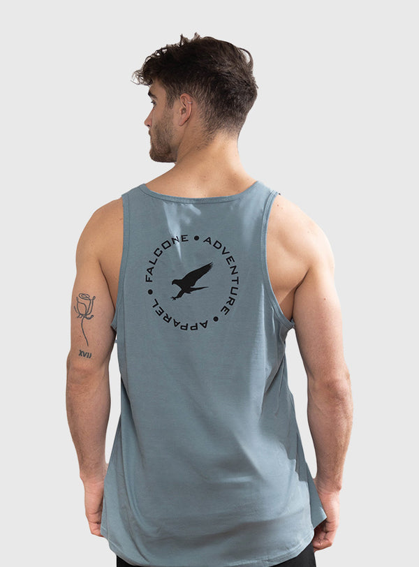 Polera Orgánica Sin Mangas Adventure Apparel Petrol Blue (Hombre)