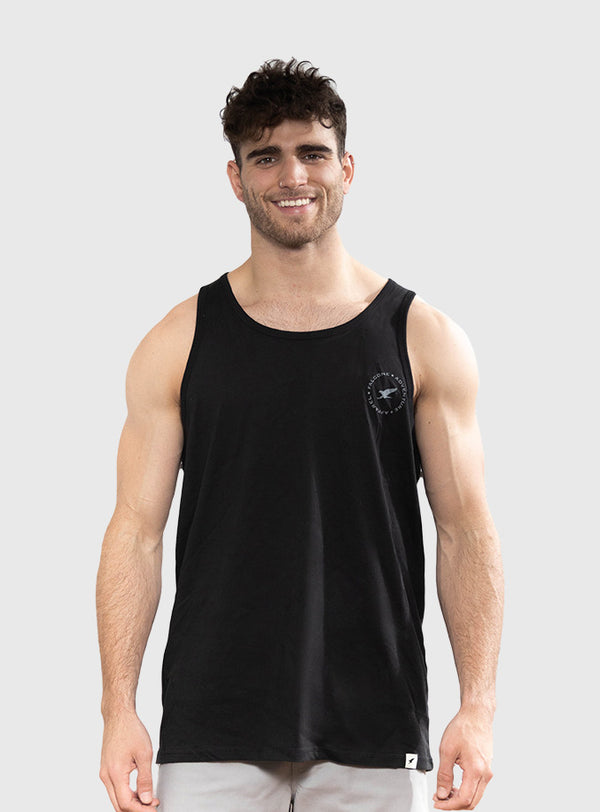 Polera Orgánica Sin Mangas Adventure Apparel Black (Hombre)