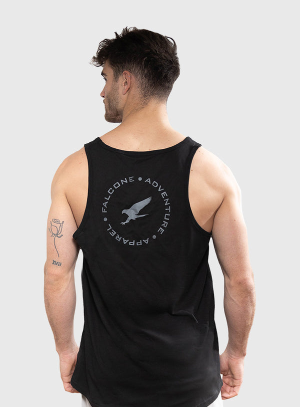 Polera Orgánica Sin Mangas Adventure Apparel Black (Hombre)