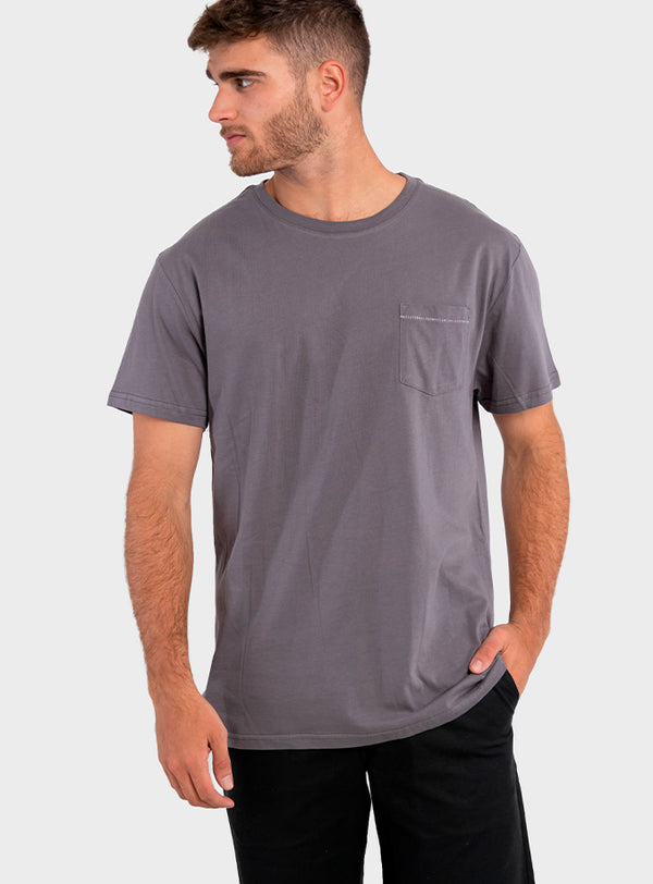 Polera Orgánica con Bolsillo Graphite Gray (Hombre)
