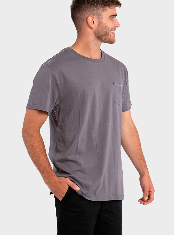 Polera Orgánica con Bolsillo Graphite Gray (Hombre)