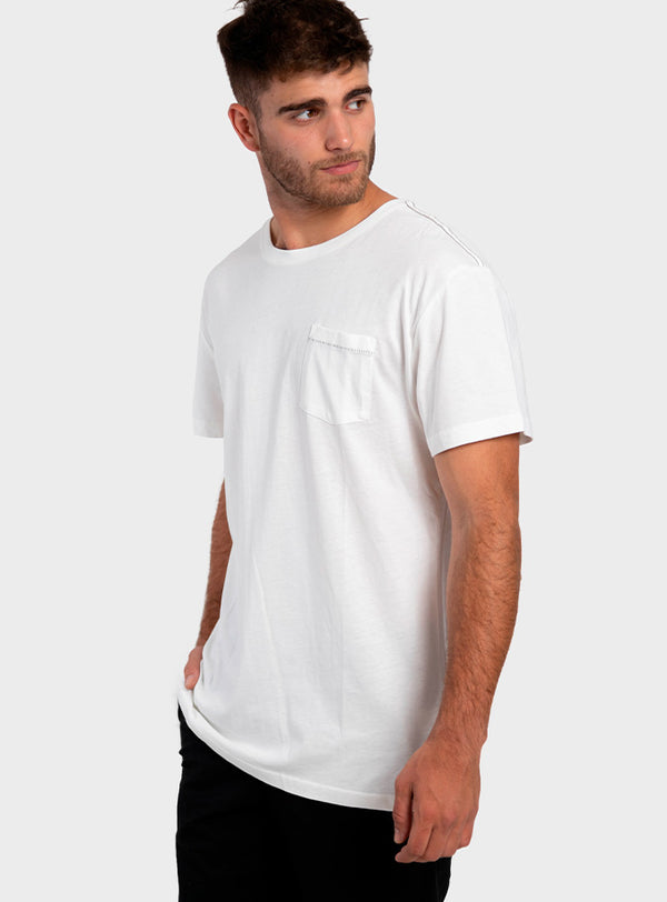 Polera Orgánica con Bolsillo Off White (Hombre)
