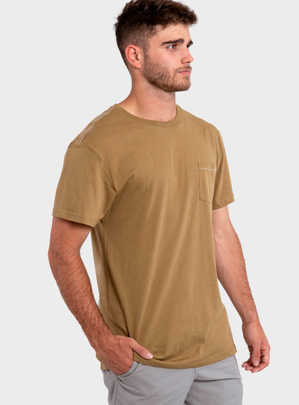 Polera Orgánica con Bolsillo Moss Green (Hombre)